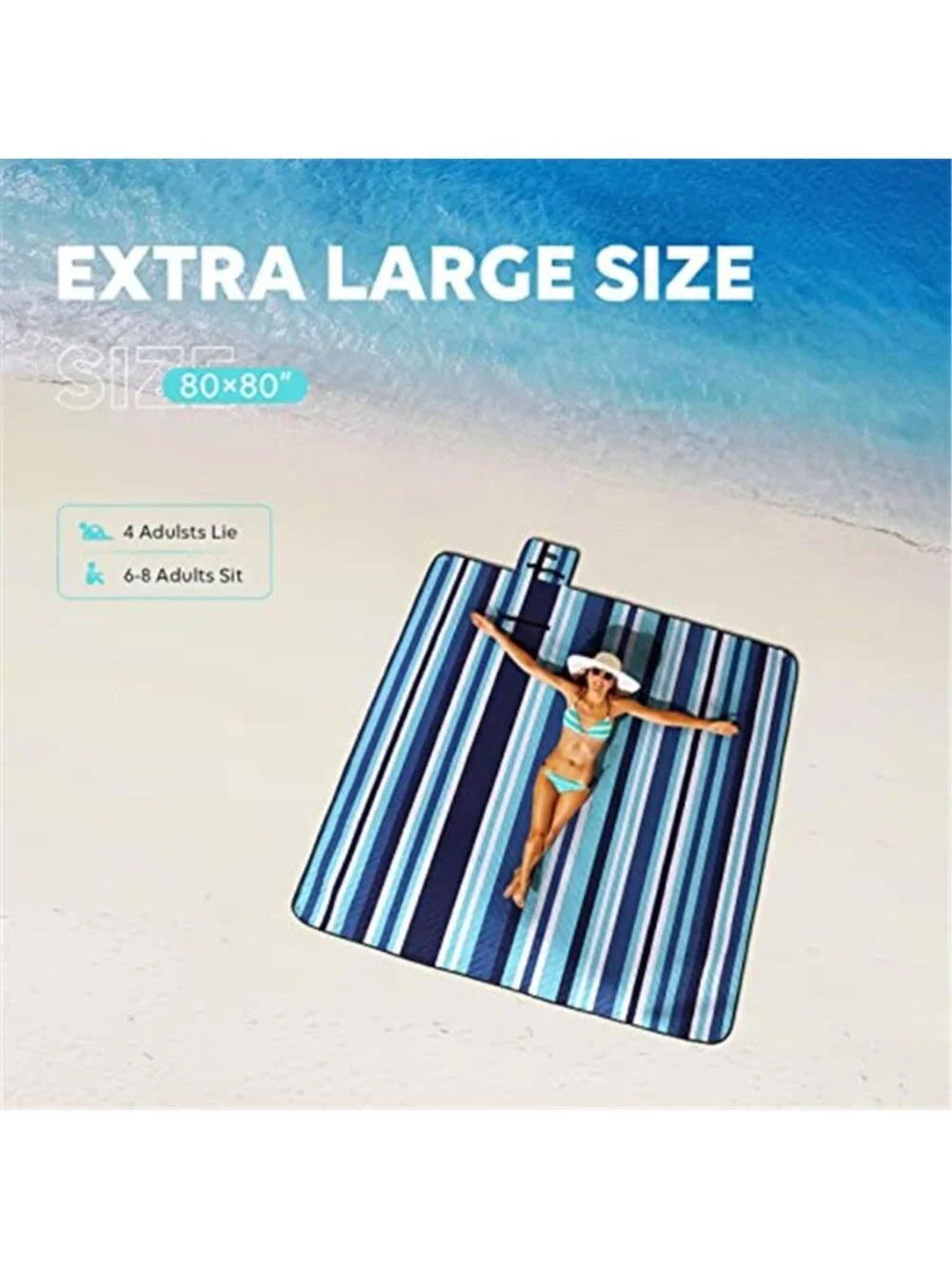 Extra Large Picnic Blanket Beach Blanket Waterproof Sandproof Camping Travel Mat